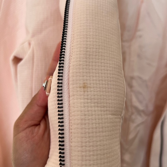 SOLD MASSIMO DUTTI Petal Pink Textured Jacket Size Medium FLAWED - Picture 5 of 16